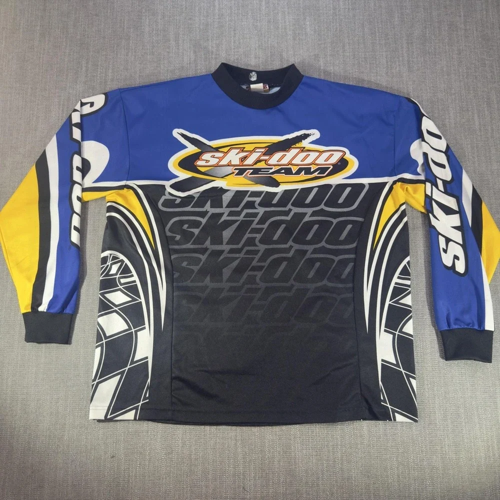 Ski-Doo Jersey Mens Large Multicolor Team Racing Snowmobile Long Sleeve